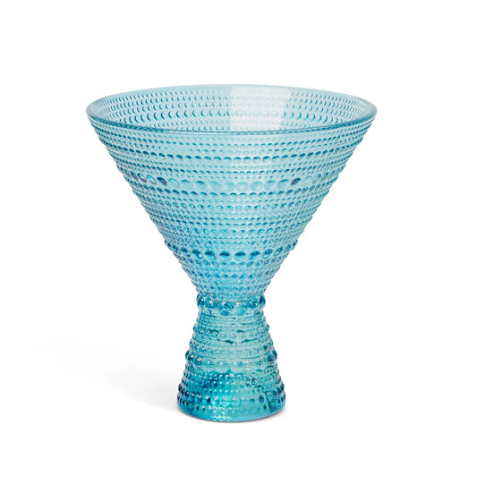 Blue Martini Hobnail Glass