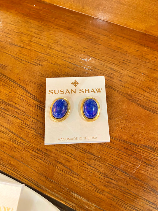 Caroline Studs Blue Lapis