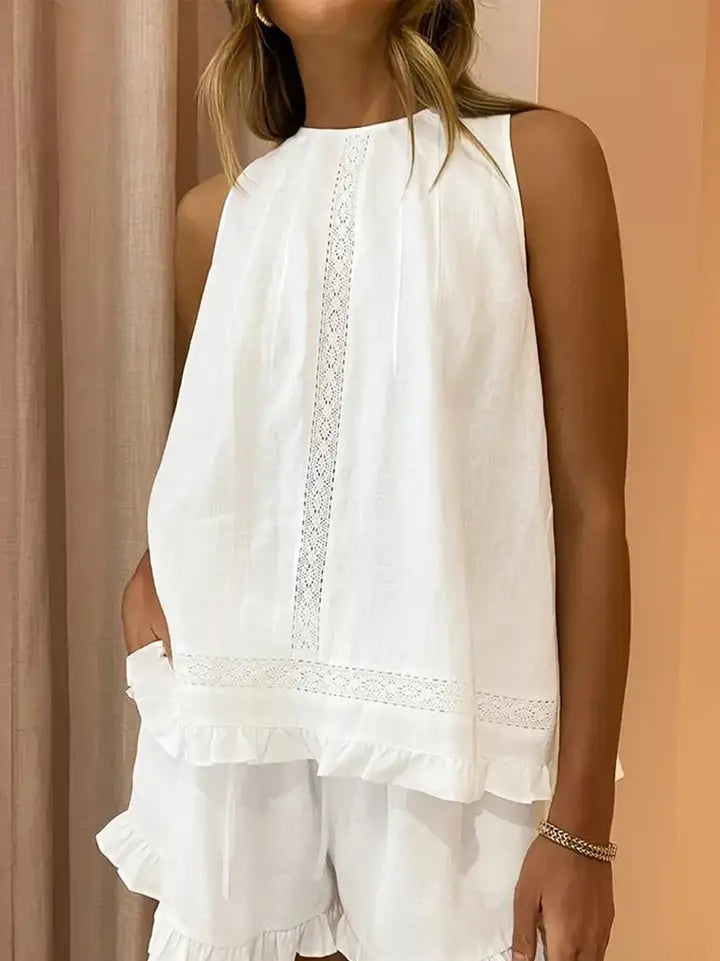 Mia Ruffle Trim Short Set