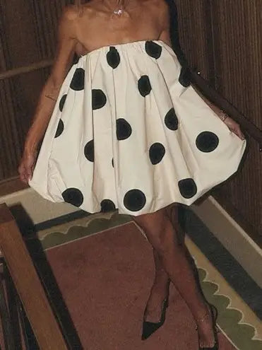 Polka Dot Mini Bubble Dress