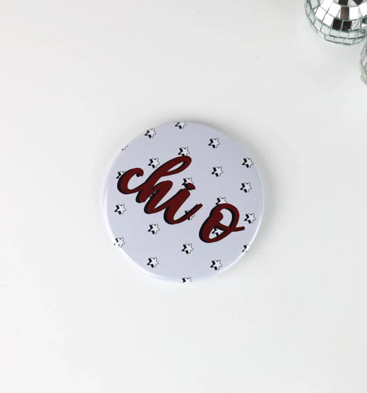 Chi Omega Stars Game Day Button