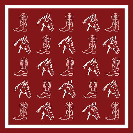Western Maroon Neck Scarf