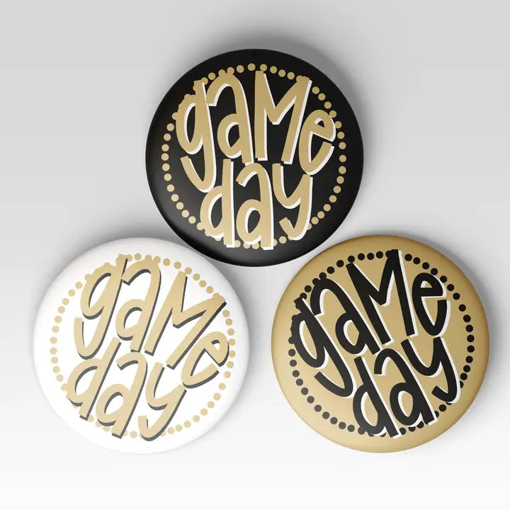 Gold Game Day Button