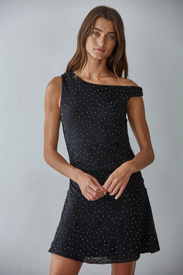 Lindy Black Mini Dress