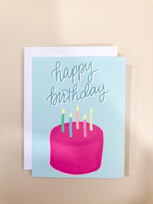 'Happy Birthday' Birthday Cake Card
