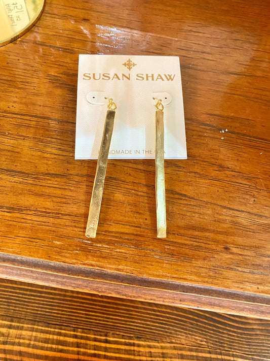 Gold Bar Earrings