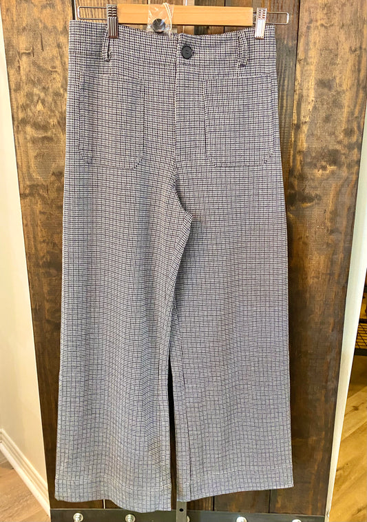 Plaid Straight Leg Pant