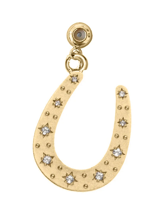 Glam Horseshoe Drop Charm