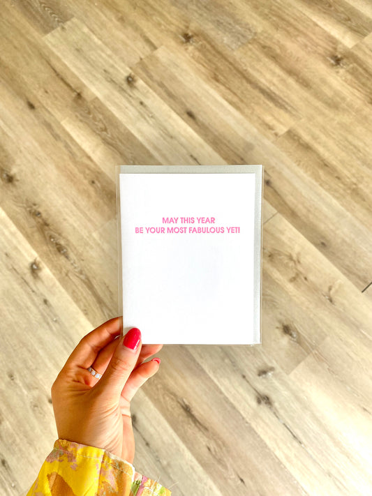 'Most Fabulous Year Yet' Greeting Card