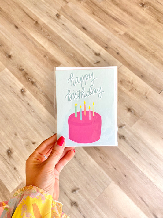 'Happy Birthday' Birthday Cake Card