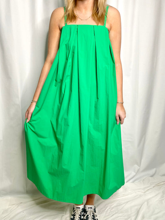 Green Poplin Dress