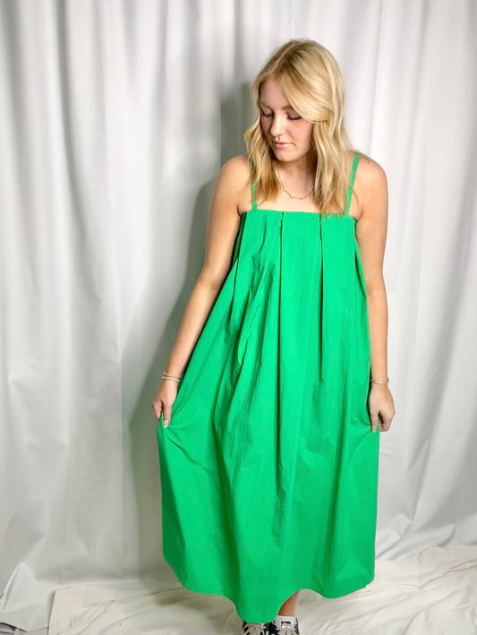 Green Poplin Dress