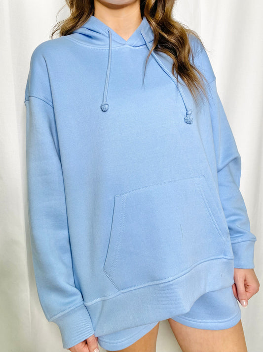 Ocean Drive Blue Cloud Fleece Hoodie