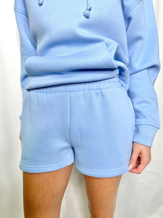 Ocean Drive Blue Cloud Fleece Shorts