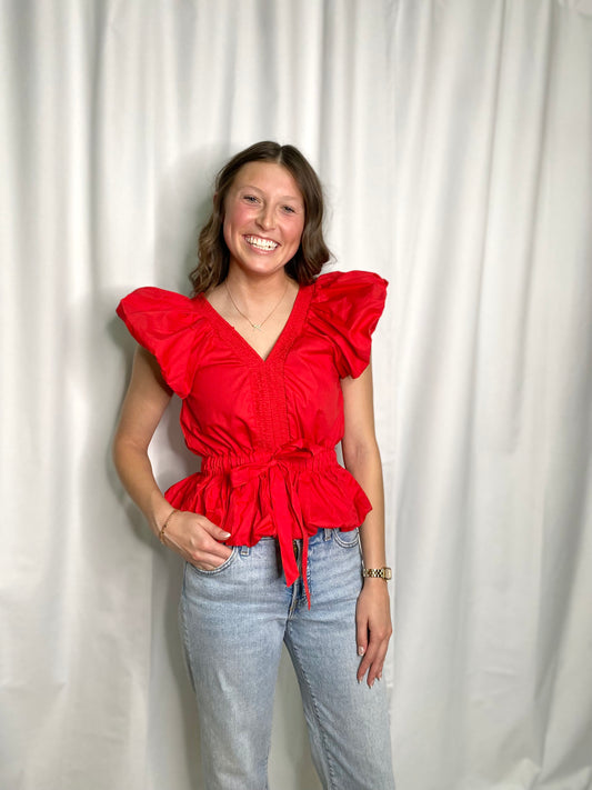 Red Tie Top