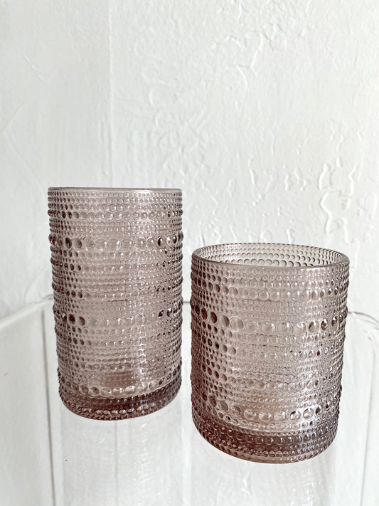 Grey Hobnail Glass