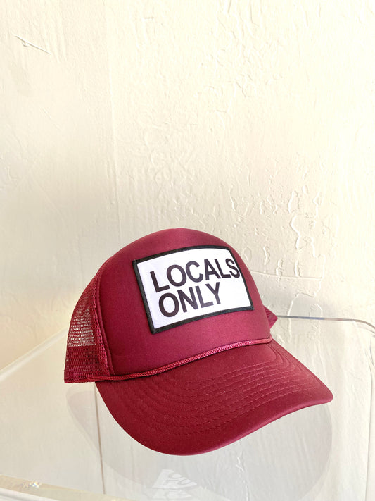 Burgundy Locals Only Hat