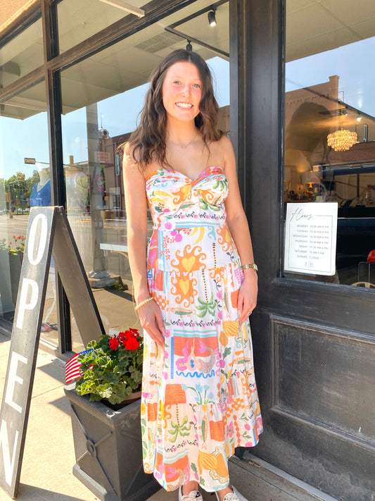 Destination Print Tube Dress