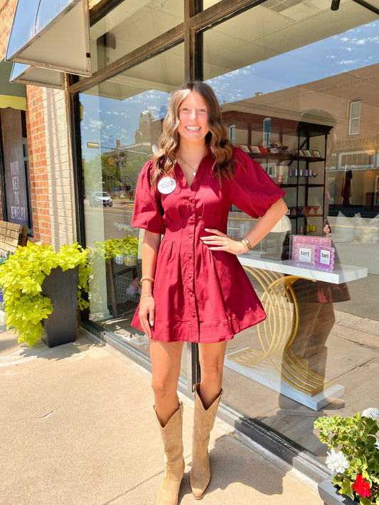 Sadie Balloon Sleeve Dress