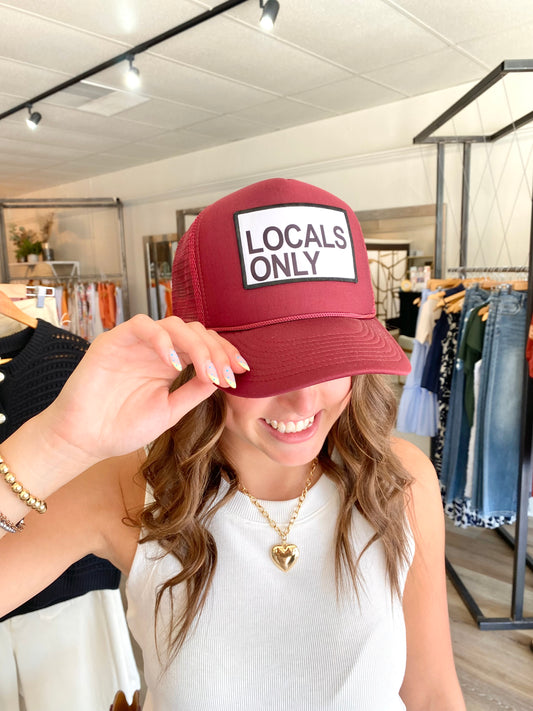 Burgundy Locals Only Hat