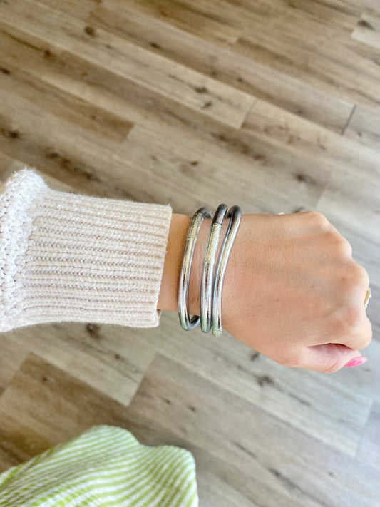 Silver Budda Bracelet-L