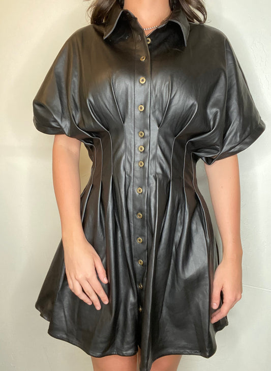 Black Pleated Dress