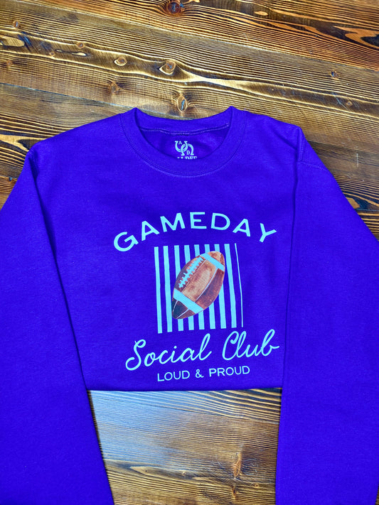 Purple Game Day Crewneck