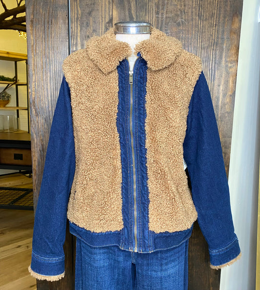 Denim Sherpa Cinder Jacket