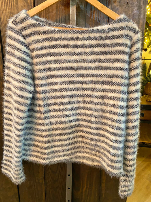 Long Sleeve Boatneck Knit Top