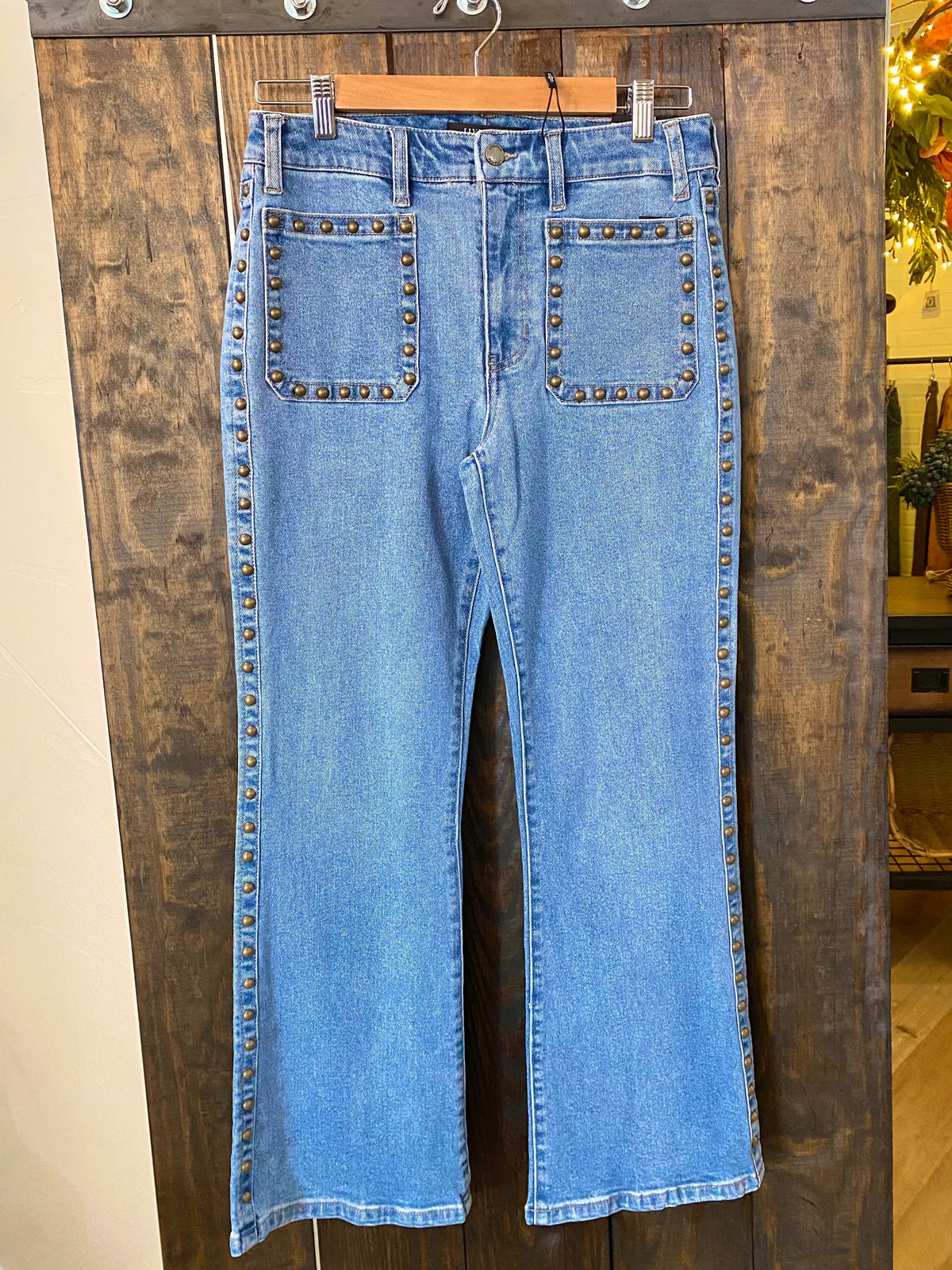 Hannah Patch Pocket Flare Jean