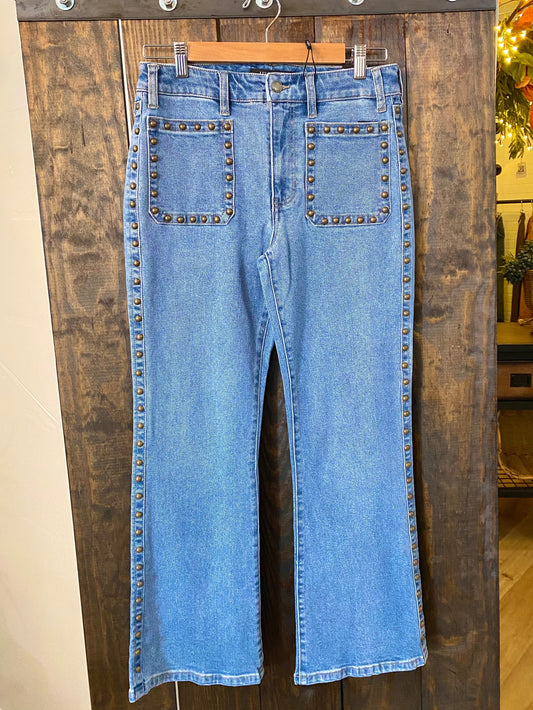 Hannah Patch Pocket Flare Jean