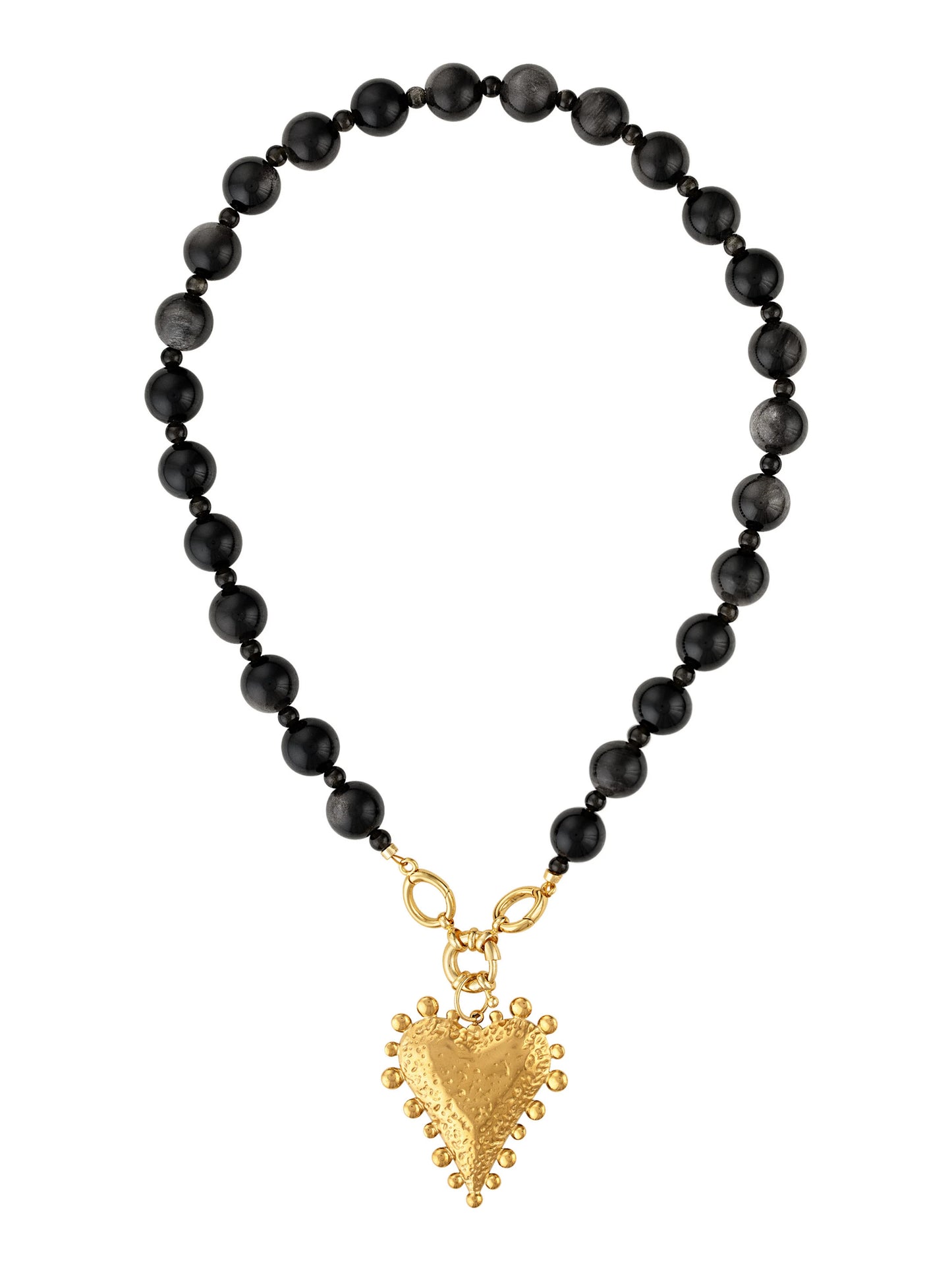 Lennon Gemstone Clasp Heart Necklace