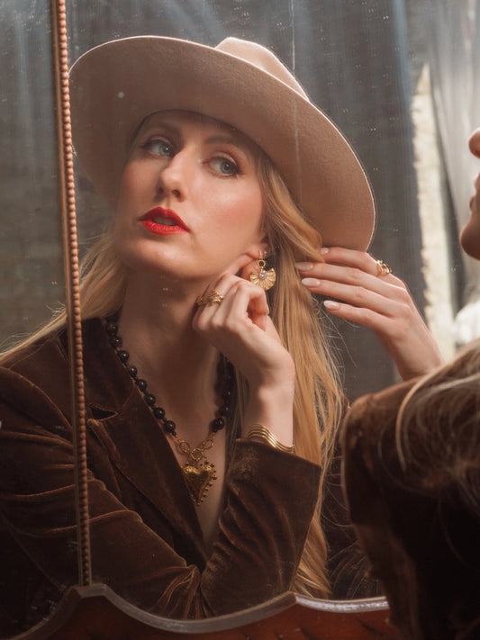 Lennon Gemstone Clasp Heart Necklace