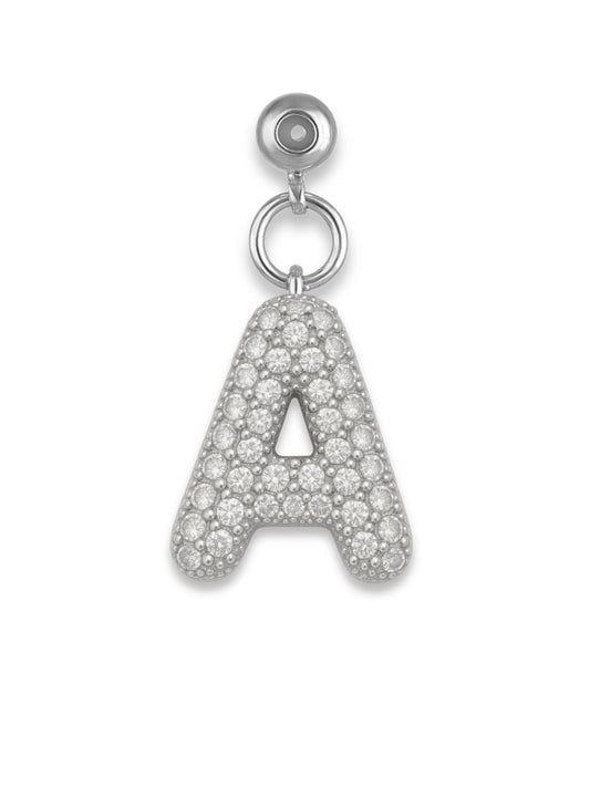 Silver Bubble Side Letter