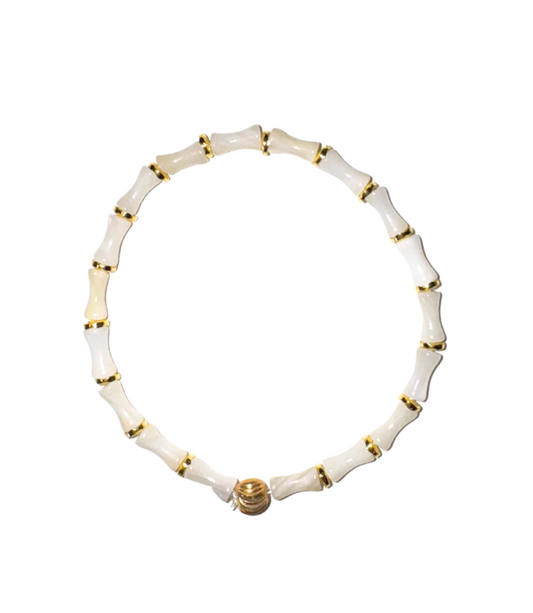 White Mini Bamboo Bauble