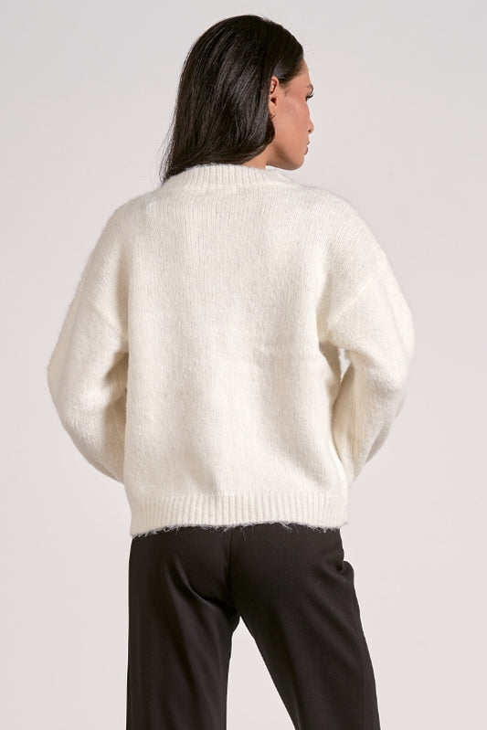 Holly Cream Tie Cardigan