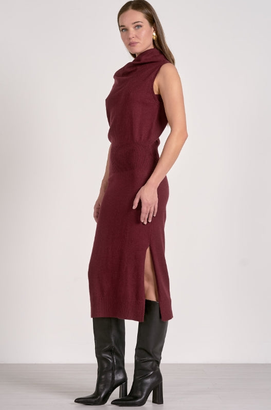 Cindy Plum Off the Shoulder Sweater Dress
