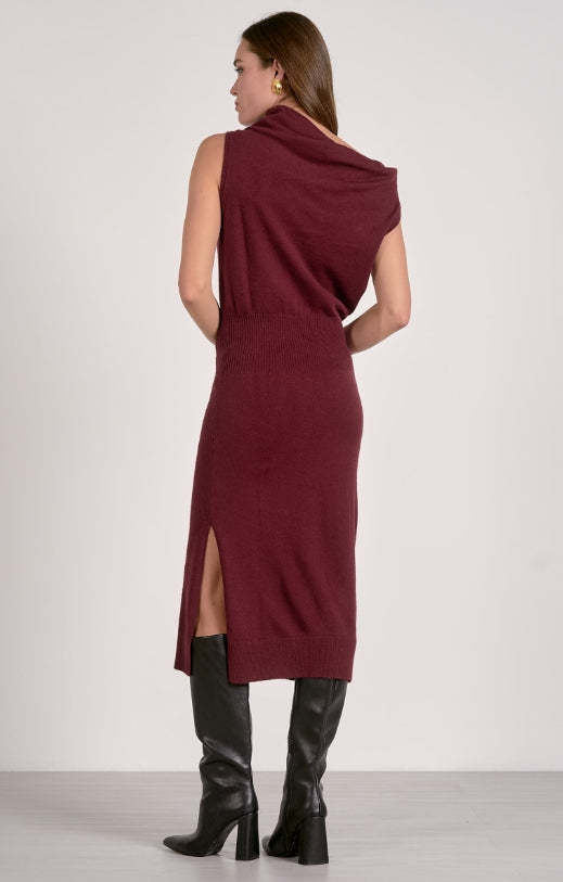 Cindy Plum Off the Shoulder Sweater Dress