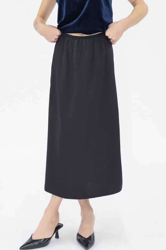 Liya Satin Midi Skirt