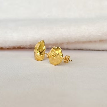 18K Dipped Stud Earring