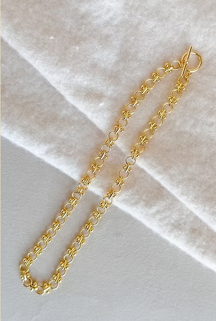 18K Gold Loop Necklace Chain
