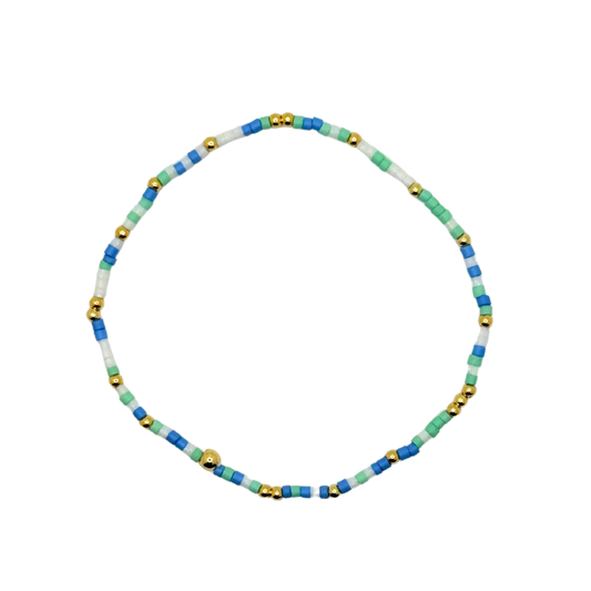 Seafoam Multi Color Bauble Bracelet