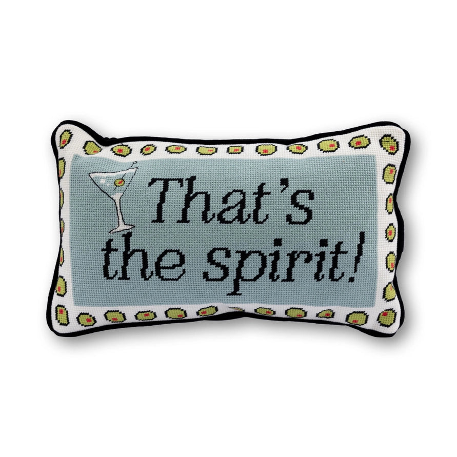 That's The Spirit! Needlepoint Pillow