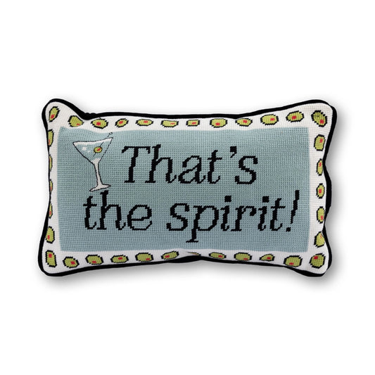 That's The Spirit! Needlepoint Pillow