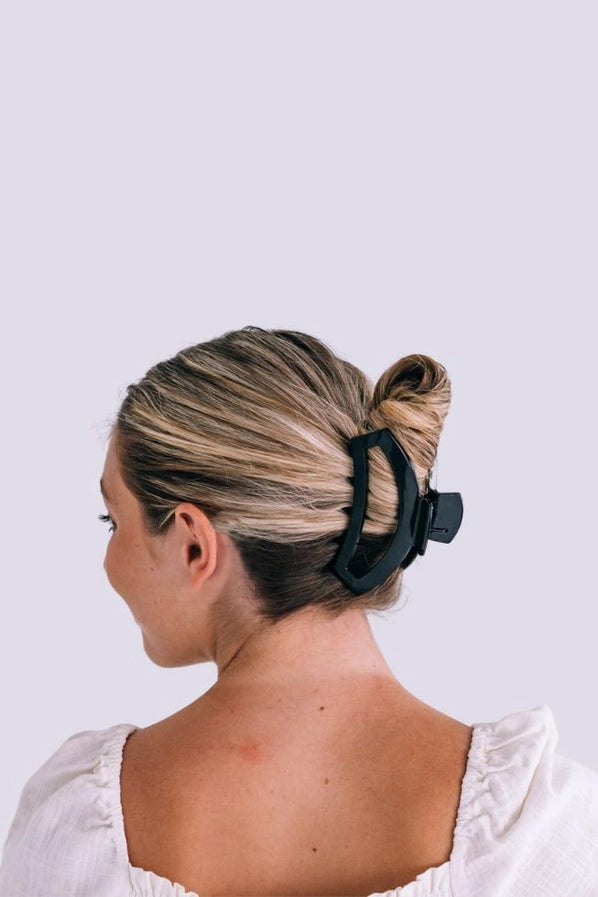 Jet Black Large Hair Clip