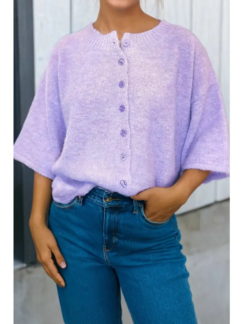 Jorgia 3/4 Sleeve Button Down Cardigan