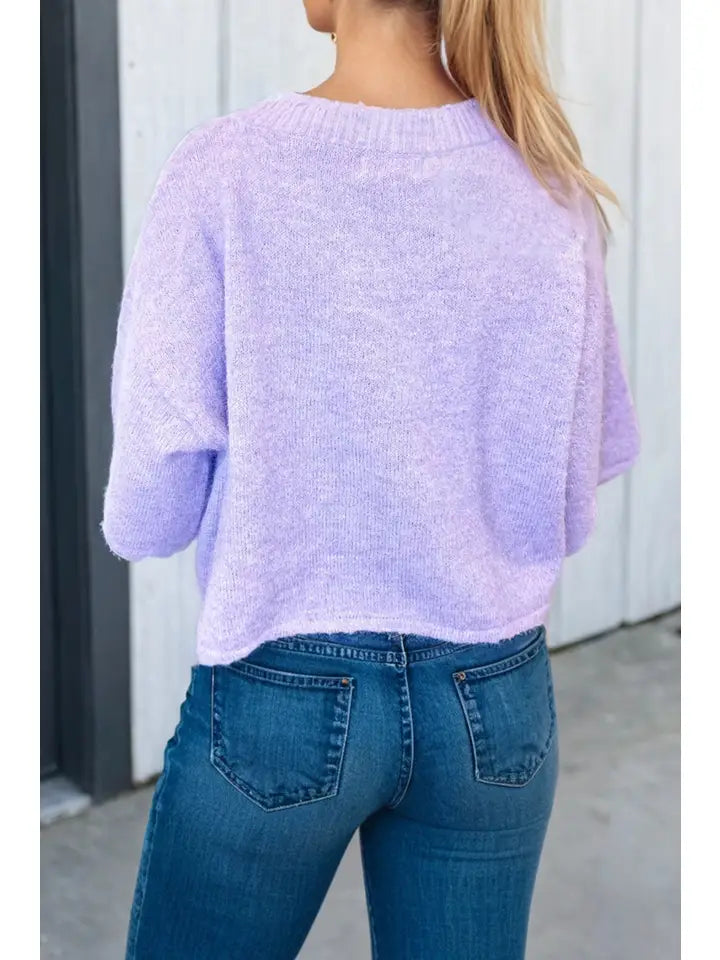 Jorgia 3/4 Sleeve Button Down Cardigan