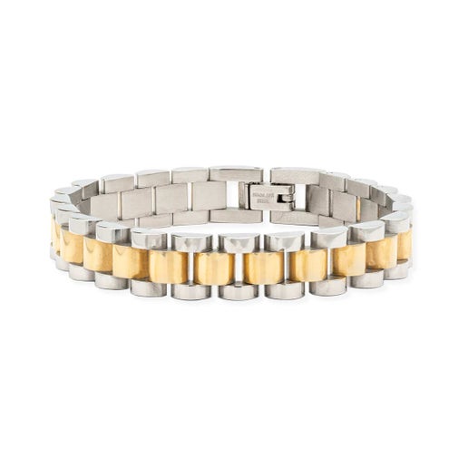 Two Toned Watch Chain Band Bracelet