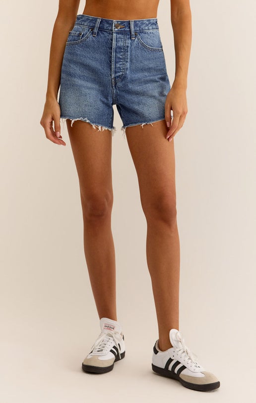 Everyday Denim Shorts-Vintage Indigo