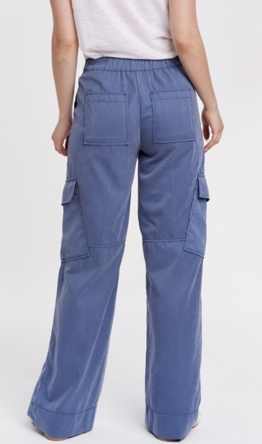 'Cairo' Cargo Pant-Stormy Blue
